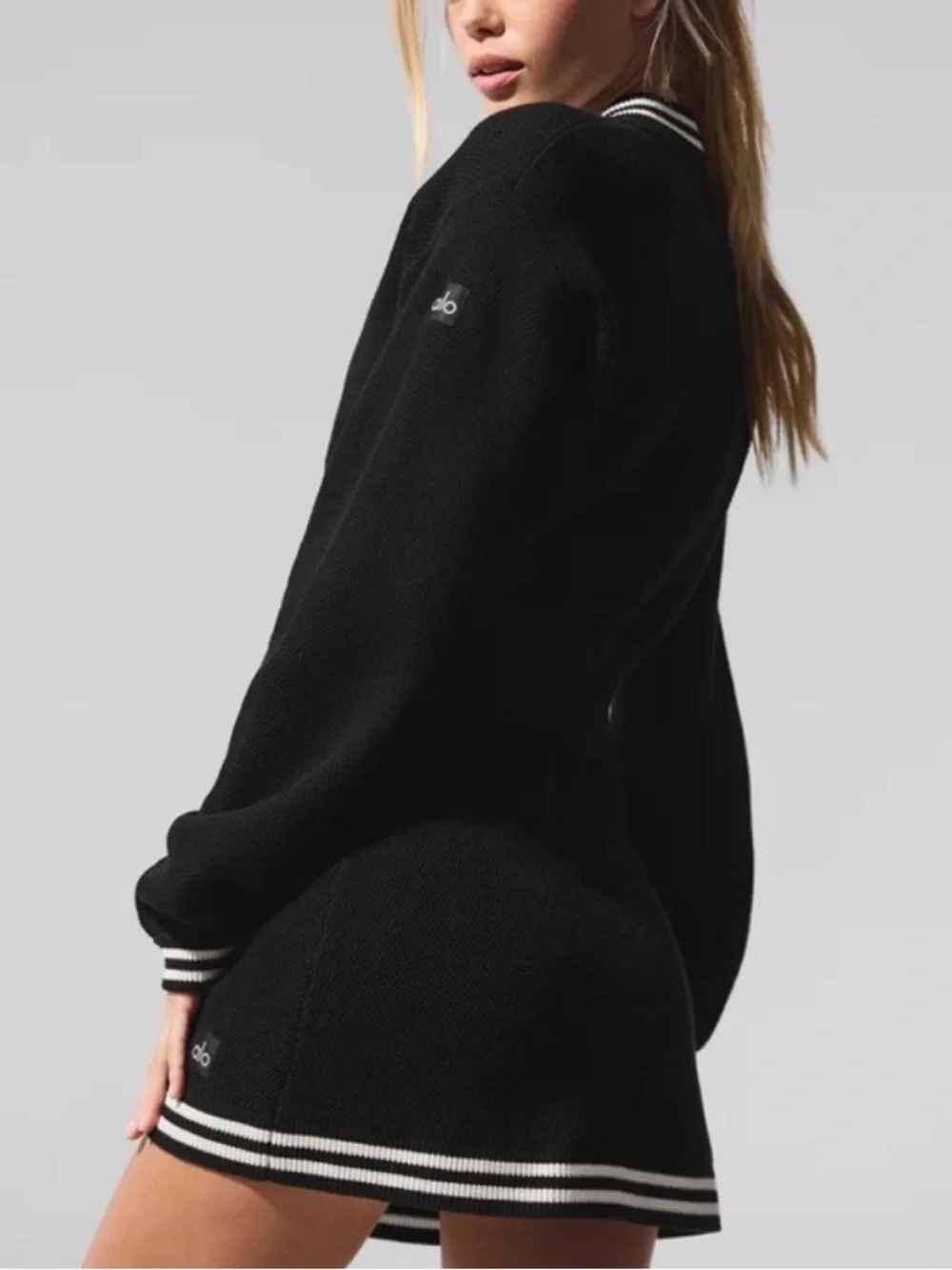 ALO Tennis Club Sweater-Knit Full-Zip Cropped Jacket Size S NWOT